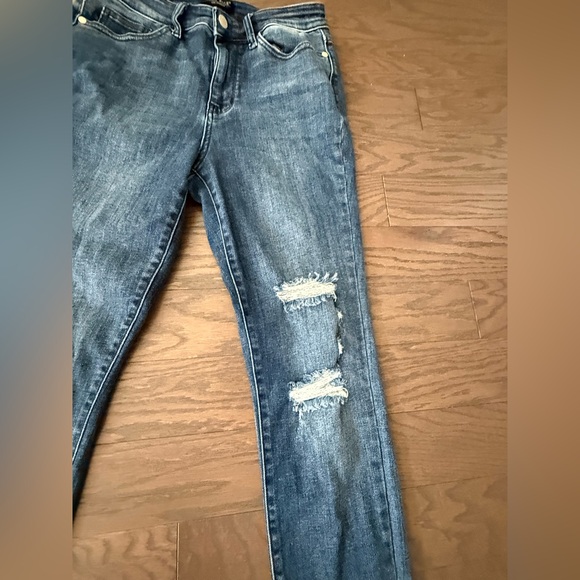 Judy Blue Skinny Fit Jeans Womens 9/29 Distressed/Destroyed Stretch Cropped - Picture 4 of 16
